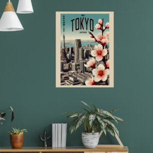 Affiche Tokyo Japon voyage cadeaux vintages