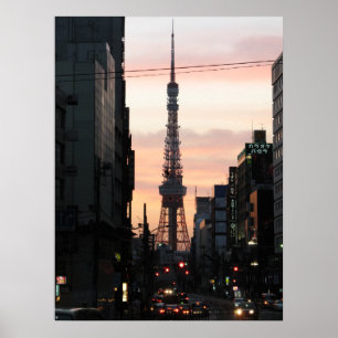 Affiche Tokyo Tower Sunrise 東京タワー日の出