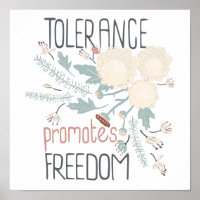 Tolérance promeut la liberté Crème mignonne Botani