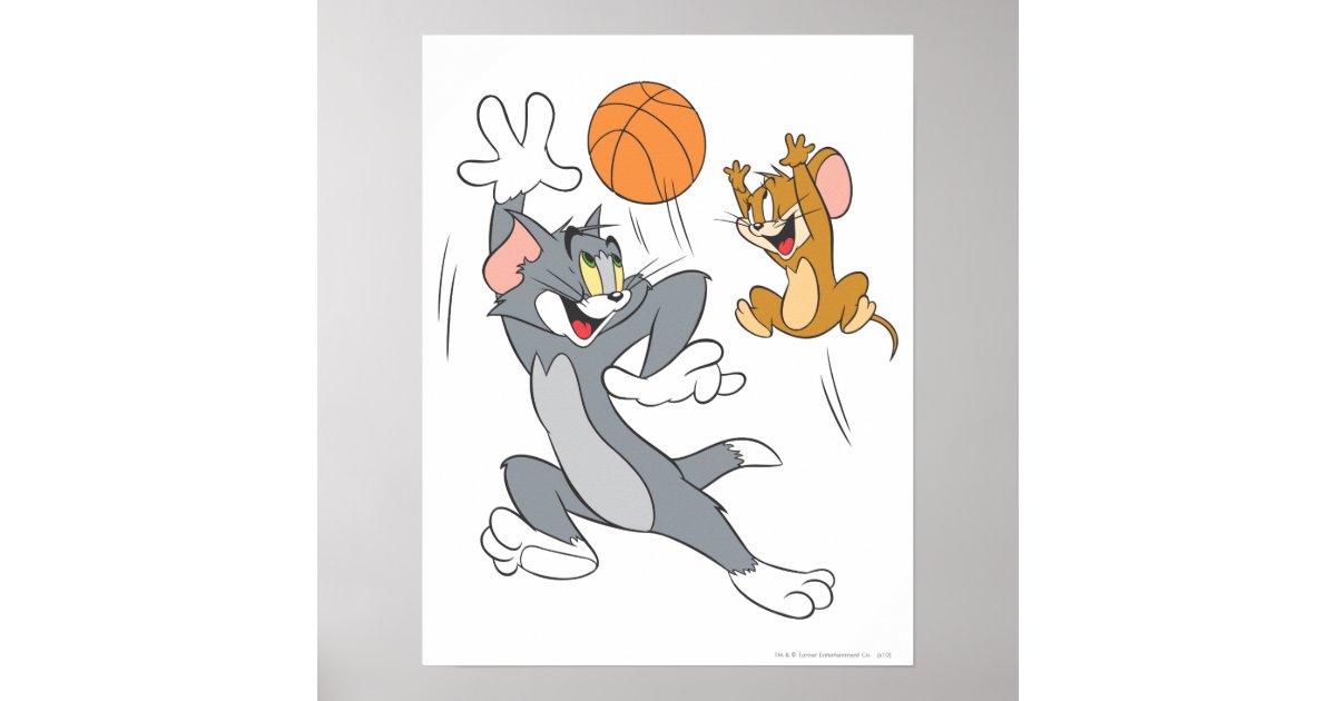 Affiche Tom Et Basket Ball 1 De Jerry Zazzle Fr