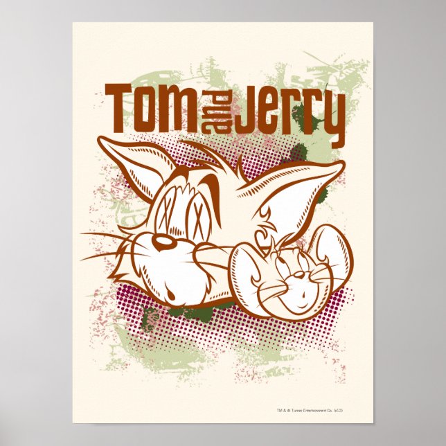 Affiche Tom et Jerry Brown et vert (Devant)