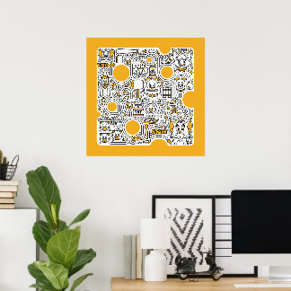 Affiche Tom et Jerry Doodle Art