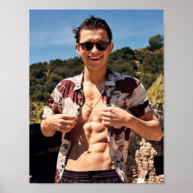 Affiche Tom Holland avec des lunettes de soleil (Devant)