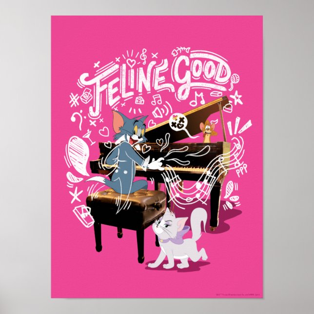 Affiche Tom & Jerry Play Piano - Feline Good (Devant)