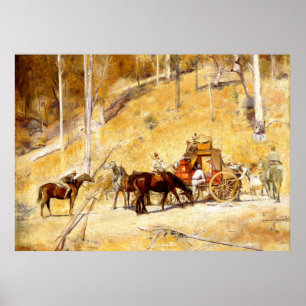 Affiche Tom Roberts arrêté Art australien 1895