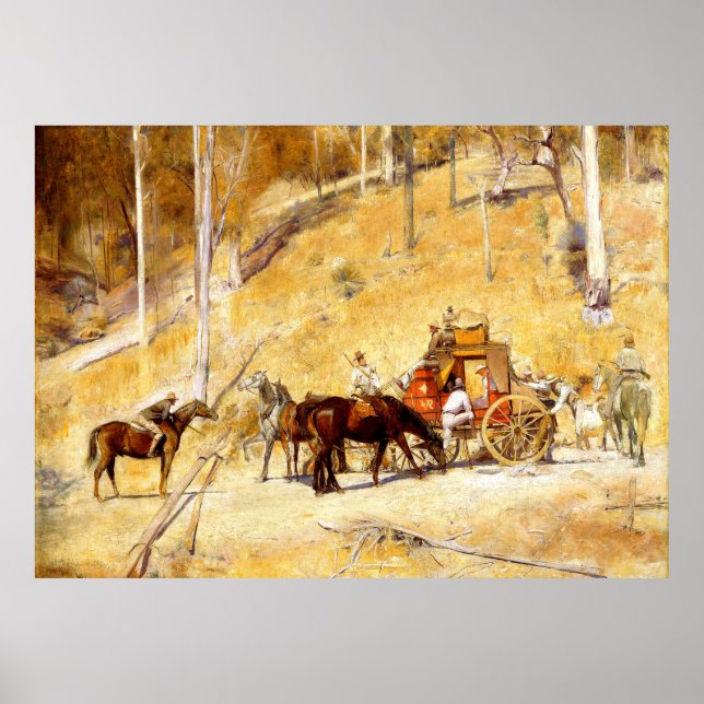 Affiche Tom Roberts arrêté Art australien 1895 (Devant)