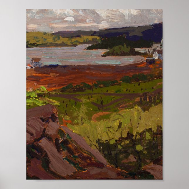 Affiche Tom Thompson Peinture Canoe Lake Ontario Land (Devant)