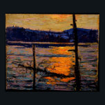 Affiche Tom Thomson - Coucher de soleil, Canoe Lake<br><div class="desc">Tableau de Tom Thomson,  Sunset Canoe Lake,  affiche.</div>