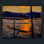 Affiche Tom Thomson - Coucher de soleil, Canoe Lake<br><div class="desc">Tableau de Tom Thomson,  Sunset Canoe Lake,  affiche.</div>