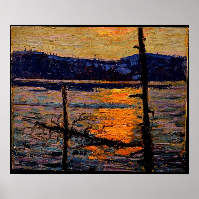 Affiche Tom Thomson - Coucher de soleil, Canoe Lake (Devant)