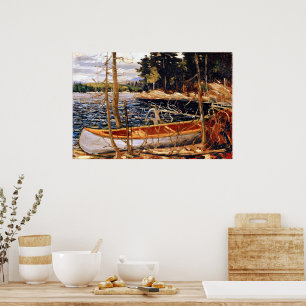 Affiche Tom Thomson - La toile de Canoë,