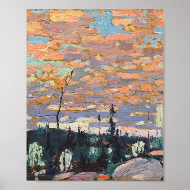 Affiche Tom Thomson Peinture Cherries sauvages Terre de l' (Devant)