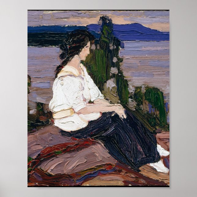Affiche Tom Thomson Peinture Jolie Dame Canadienne Figure (Devant)