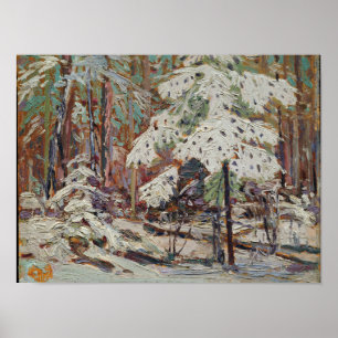 Affiche Tom Thomson Peinture Paysage Neige dans les bois