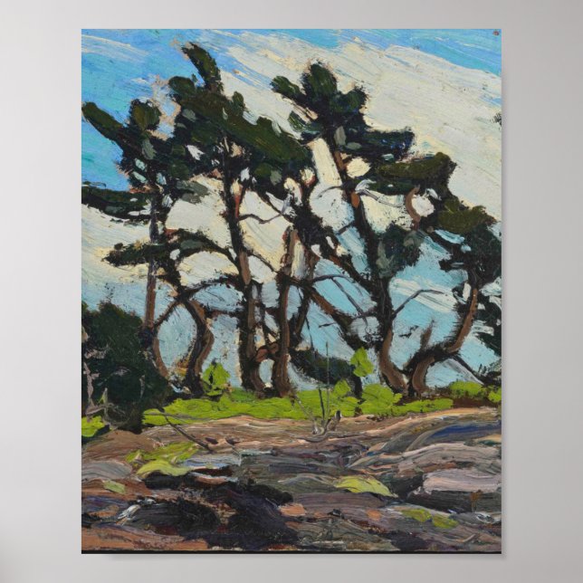 Affiche Tom Thomson Peinture Pine Island Terre canadienne (Devant)