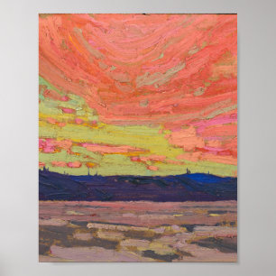 Affiche Tom Thomson Peinture Sunset Ontario Land