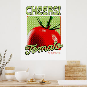 Affiche Tomate Rétro Pop Art à la Santé