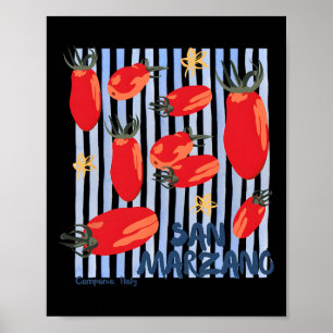 Affiche Tomate Vintage Fille de Tomate de Marché Italien É