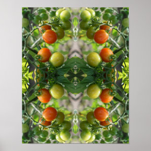 Affiche Tomates cerises de jardin Art naturel Abstrait