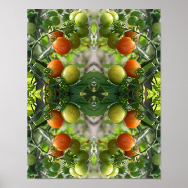 Affiche Tomates cerises de jardin Art naturel Abstrait (Devant)
