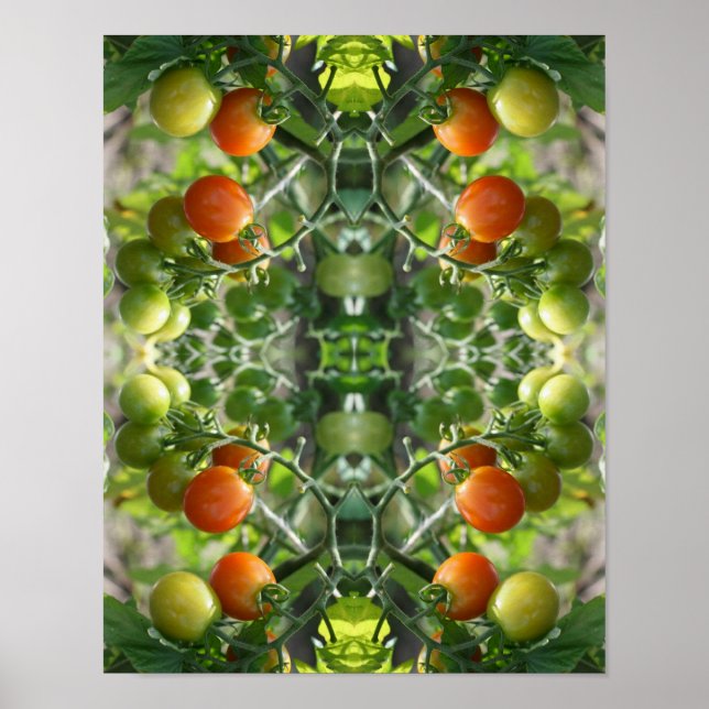 Affiche Tomates cerises de jardin Nature Abstraite (Devant)