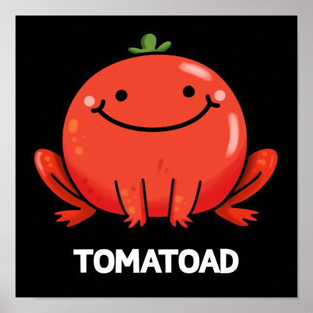 Affiche Tomatoad Funny Tomato Toad Pun Dark BG (Devant)