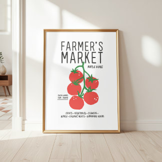 Affiche Tomatos Farmer's Market Cute Wall Art