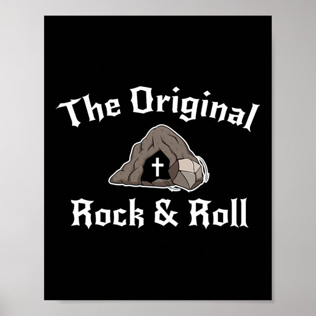 Affiche Tombe de Pâques drôle Rock And Roll chrétienne ori (Devant)