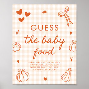 Affiche Tombe Un Petit Citrouille Devine le Jeu de Nourrit