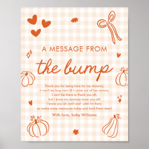 Affiche Tombe Un Petit Citrouille Un Message De Bébé Jeu