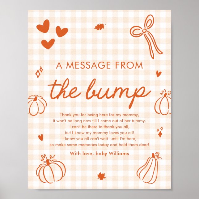 Affiche Tombe Un Petit Citrouille Un Message De Bébé Jeu (Devant)