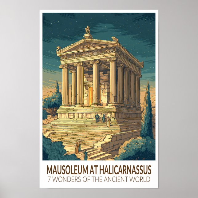 Affiche Tombeau d'Halicarnasse 7 Merveilles du Monde (Devant)