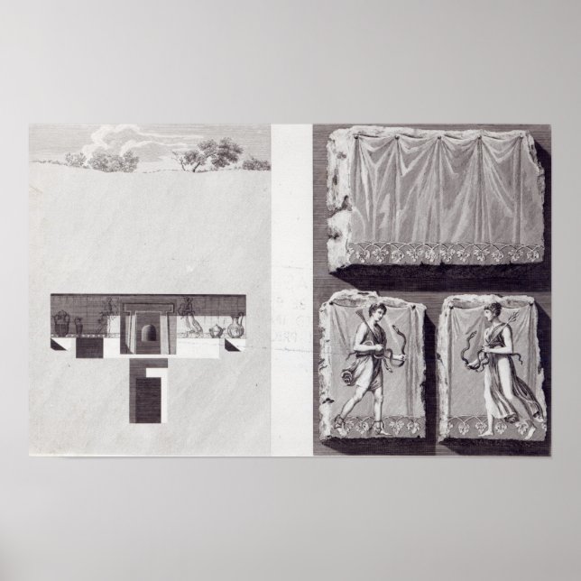 Affiche Tombeaux étrusques, c. 1780 (Devant)