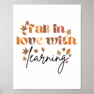 Affiche Tomber Amoureux De L'Apprentissage Automne Enseign