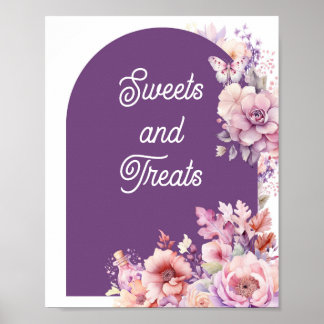 Affiche Tomber amoureux violet Halloween Sweets et friandi