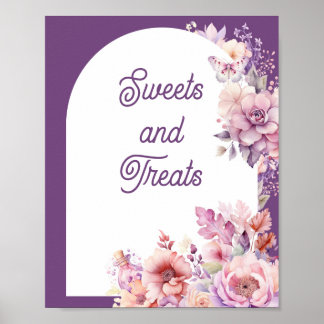 Affiche Tomber amoureux violet Halloween Sweets et friandi