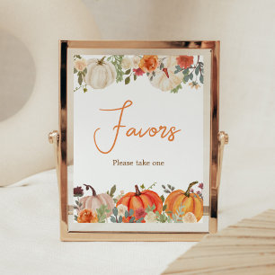 Affiche Tomber dans l'amour Citrouille floral favorise le