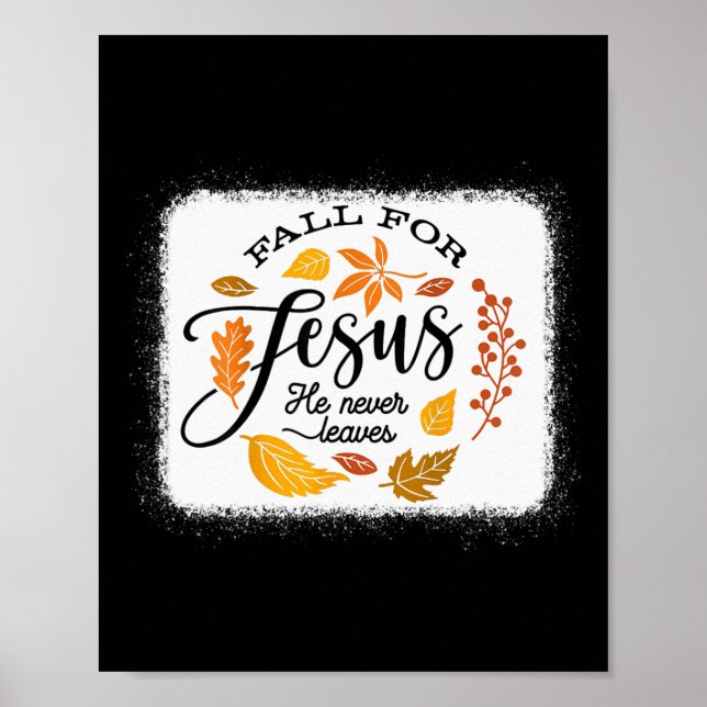 Affiche Tomber Pour Jésus Il N'A Jamais Feuille (Devant)