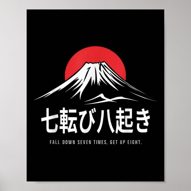 Affiche Tomber Sept Fois, Levez Huit Preuves Japonaises (Devant)