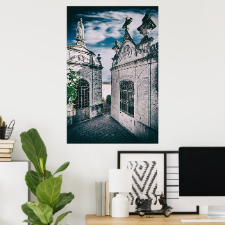 Affiche Tombes dans un cimetière catholique à Crato, Porta