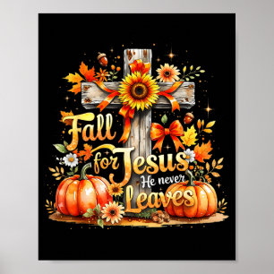 Affiche Tombez amoureux de Jésus Citrouille chrétienne Cro