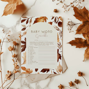 Affiche Tombez Amoureux Jeu de Baby Shower 'Mots Embrouill