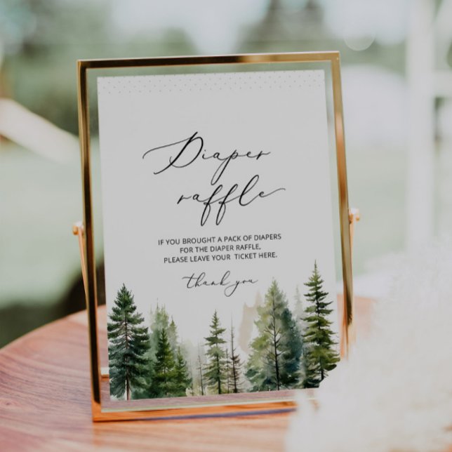 Affiche tombola minimaliste des pins (Créateur téléchargé)