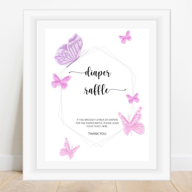 Affiche tombole papillon (Créateur téléchargé)