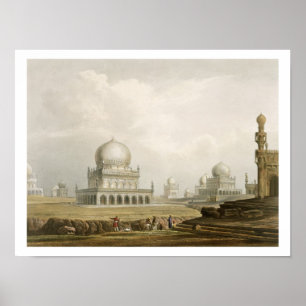 Affiche Tombs of the Kings of Golconda in 1813, from Volum