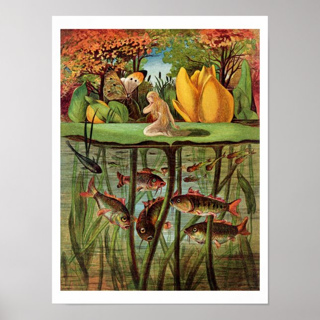 Affiche Tommelise très désolé sur la feuille de lys d'eau, (Devant)