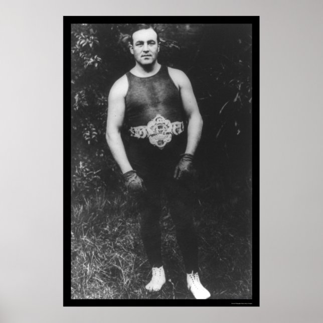 Affiche Tommy Burns Boxing 1910 (Devant)