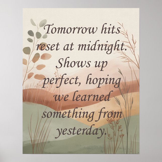 Affiche Tomorrows (Devant)