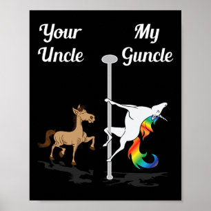 Affiche Ton oncle Mon oncle Toi Moi Danser Unicorne Rainbo