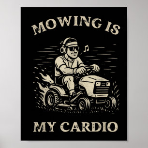 Affiche Tondre est mon cardio T-shirt drôle de fête des pè